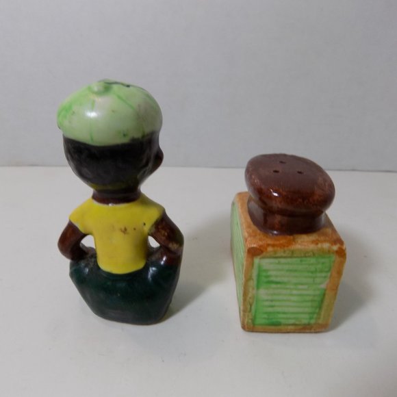 Vintage Rare American Boy Salt & Pepper Shakers Made In Japan - Picture 2 of 5